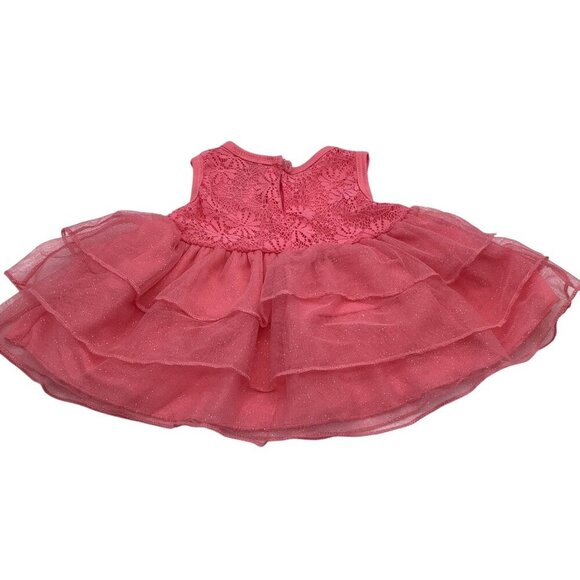 Duck Duck Goose Baby Girl Dress Pink 3-6M Sleeveless Crew Neck Button Closure - Picture 2 of 16